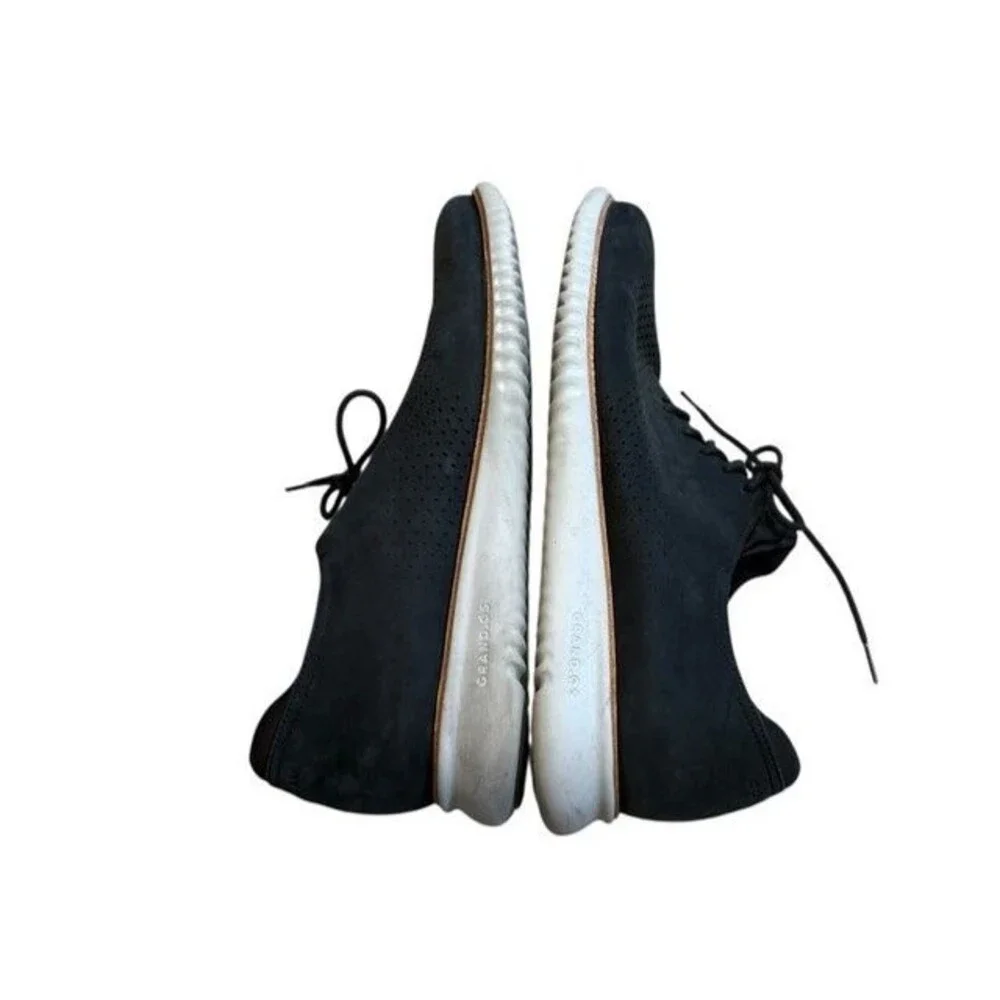 Cole Haan ZeroGrand Black Suede Men's Shoes Size 13 - Preppy - Oxford - Laser